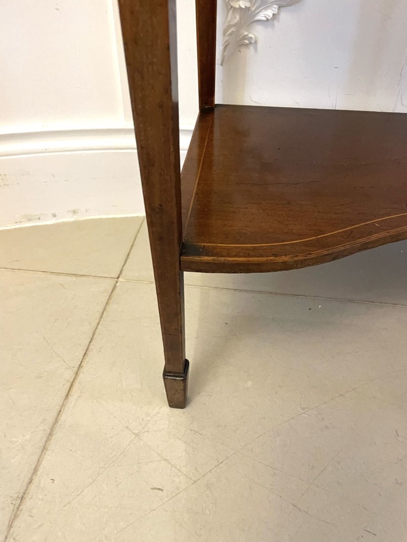 Outstanding Quality Antique Victorian Mahogany Inlaid Display Cabinet - Image 15